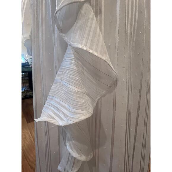 Cato White Sparkle Halter Midi Faux Wrap Dress - Medium - Picture 5 of 11